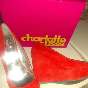 Charlotte Russe Coral Wedges